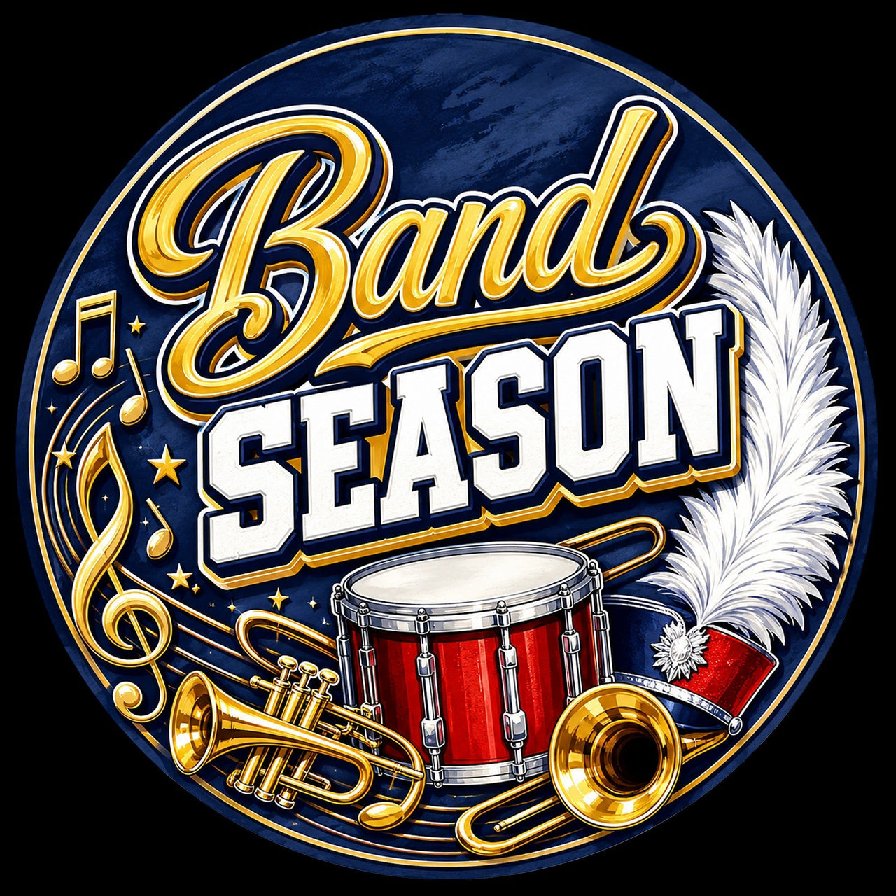 Band Season 12" Wood Wreath Sign - PS-W-0207