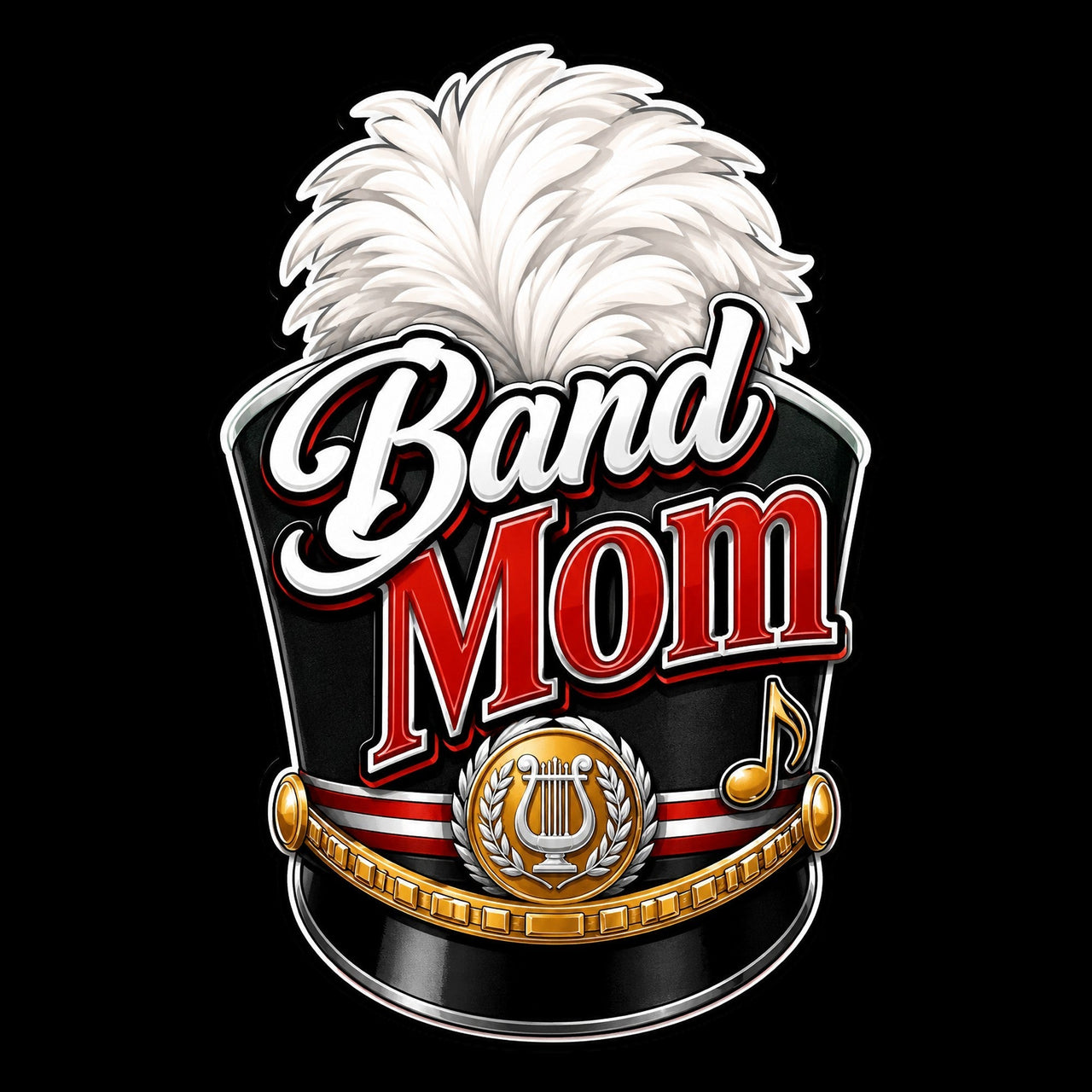 Band Mom Shako 12" Wood Wreath Sign - PS-W-0212