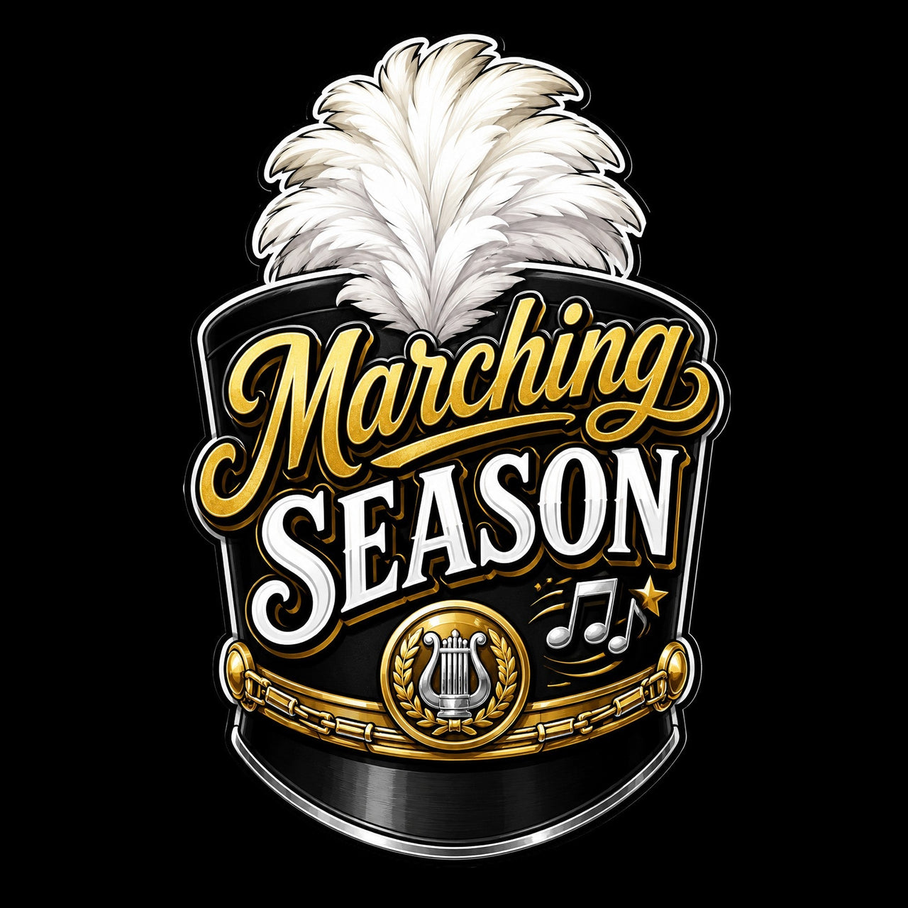 Marching Season 12" Wood Wreath Sign - PS-W-0213