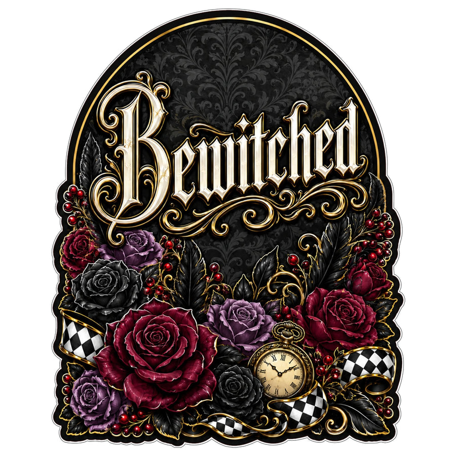 Bewitched Gothic Arch 12" Wood Wreath Sign - PS-W-0244