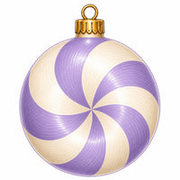 Thumbnail for Lavender Peppermint Candy Swirl 12" Wood Wreath Sign - PS-W-0279