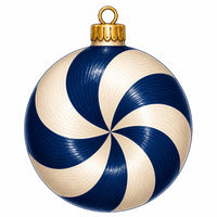 Thumbnail for Navy Peppermint Candy Swirl 22" Wood Door Hanger - PS-W-0282-DH-22