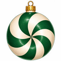 Thumbnail for Emerald Peppermint Candy Swirl 22" Wood Door Hanger - PS-W-0287-DH-22