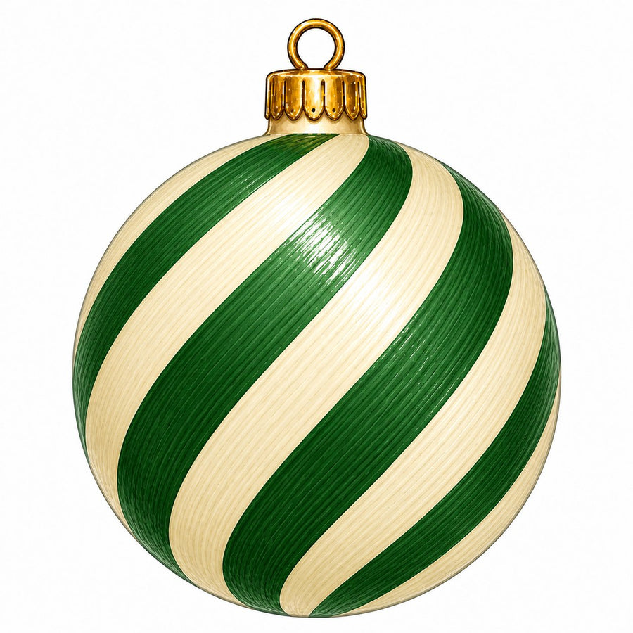 Green Cream Swirl Ornament 22" Wood Door Hanger - PS-W-0301-DH-22