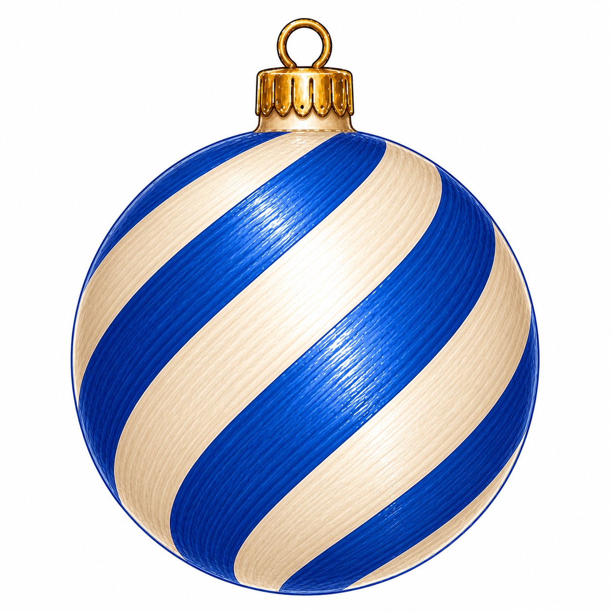 Blue Cream Swirl Ornament 12" Wood Wreath Sign - PS-W-0305