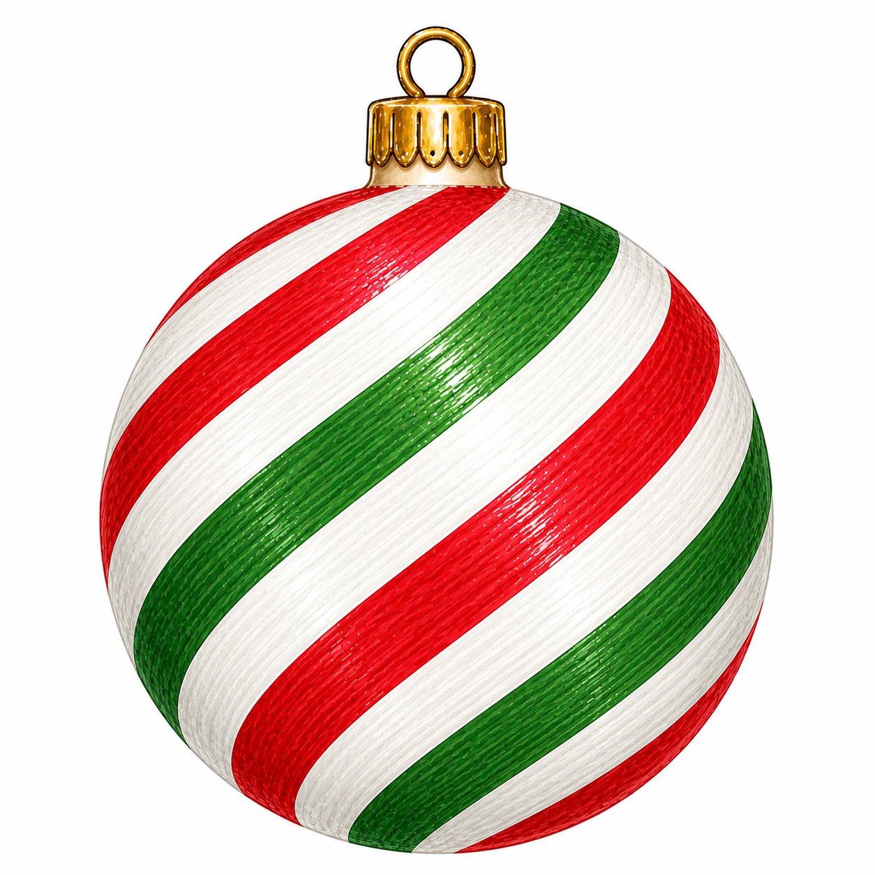 Christmas Candy Stripe Ornament 22" Wood Door Hanger - PS-W-0309-DH-22