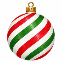 Thumbnail for Christmas Candy Stripe Ornament 22" Wood Door Hanger - PS-W-0309-DH-22