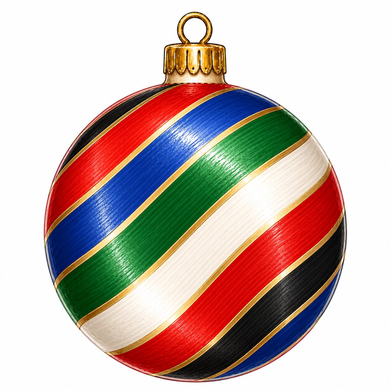 Jewel Tone Candy Stripe Ornament 22" Wood Door Hanger - PS-W-0313-DH-22