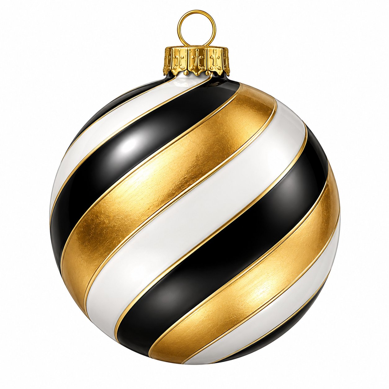 Black White Gold Swirl Ornament 22" Wood Door Hanger - PS-W-0321-DH-22