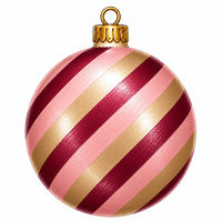 Thumbnail for Pink Gold Swirl Ornament 12" Wood Wreath Sign - PS-W-0334