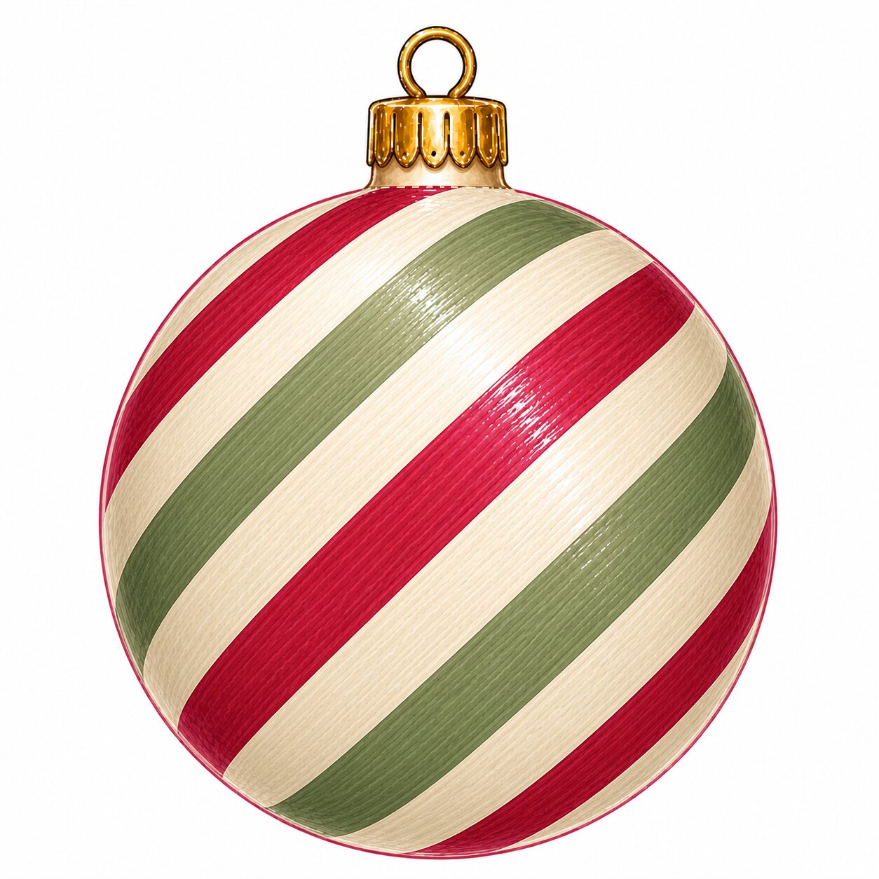 Red Green Swirl Ornament 12" Wood Wreath Sign - PS-W-0338