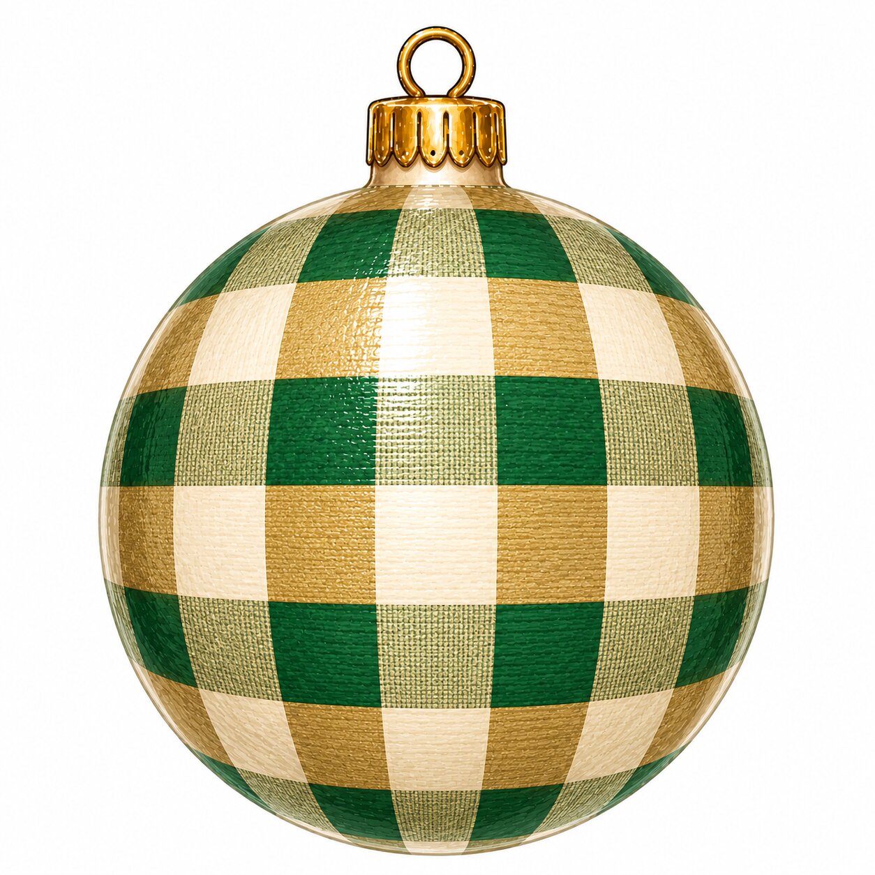 Green Gold Buffalo Check Ornament 22" Wood Door Hanger - PS-W-0345-DH-22