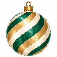 Thumbnail for Green Gold Swirl Ornament 12" Wood Wreath Sign - PS-W-0346