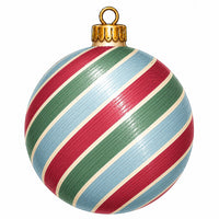 Thumbnail for Traditional Red Green Blue Swirl Ornament 12" Wood Wreath Sign - PS-W-0350