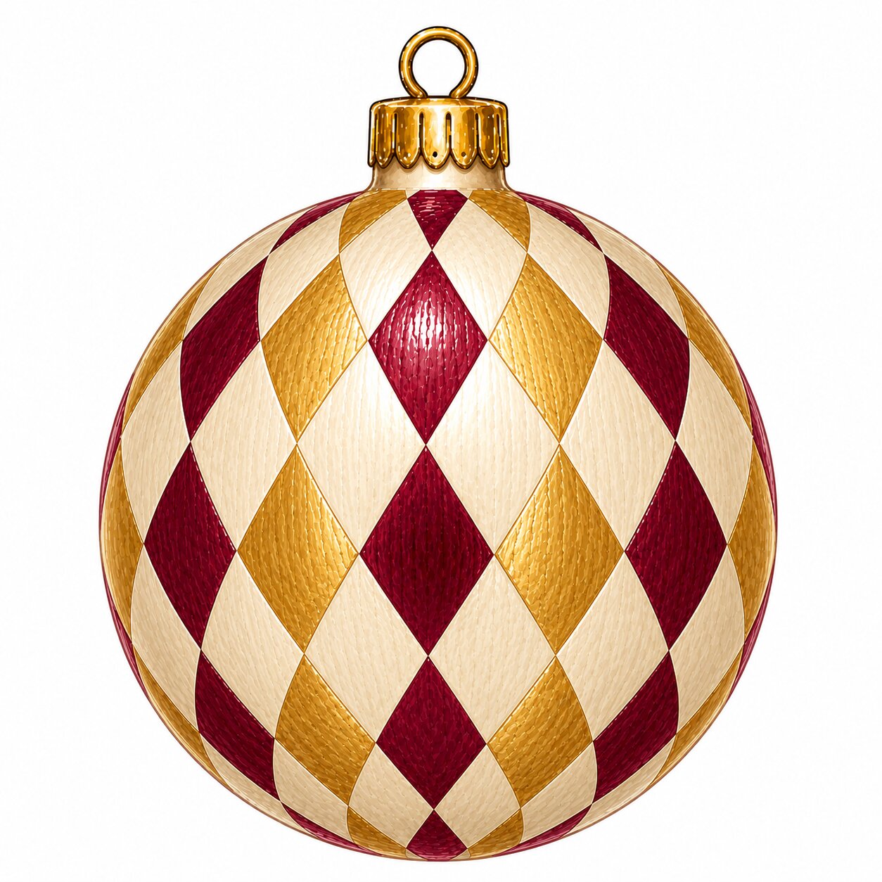 Burgundy Gold Harlequin Ornament 22" Wood Door Hanger - PS-W-0355-DH-22