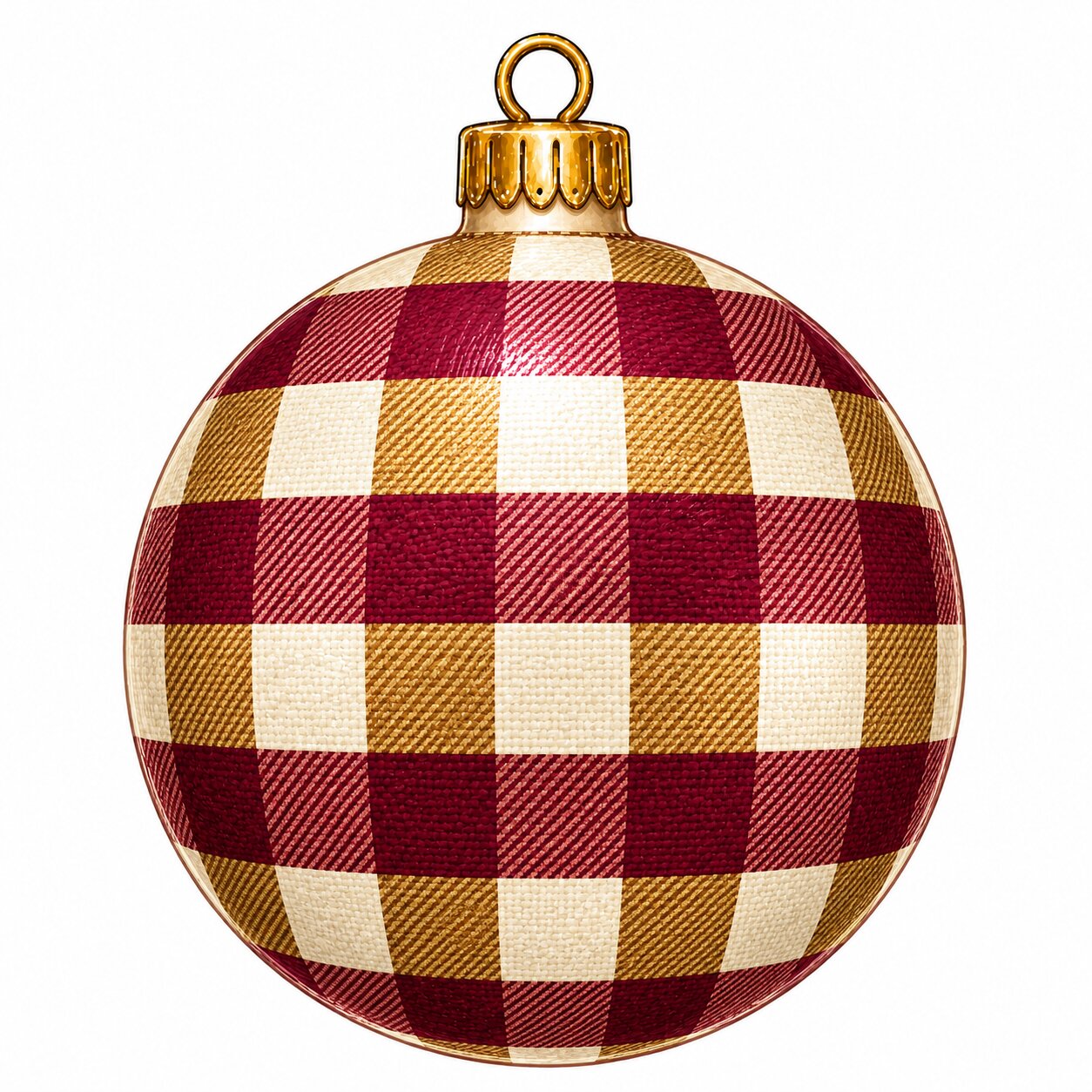Burgundy Gold Buffalo Check Ornament 22" Wood Door Hanger - PS-W-0357-DH-22