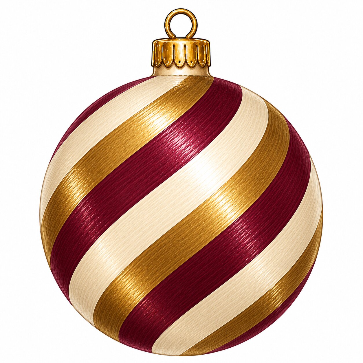 Burgundy Gold Swirl Ornament 12" Wood Wreath Sign - PS-W-0358