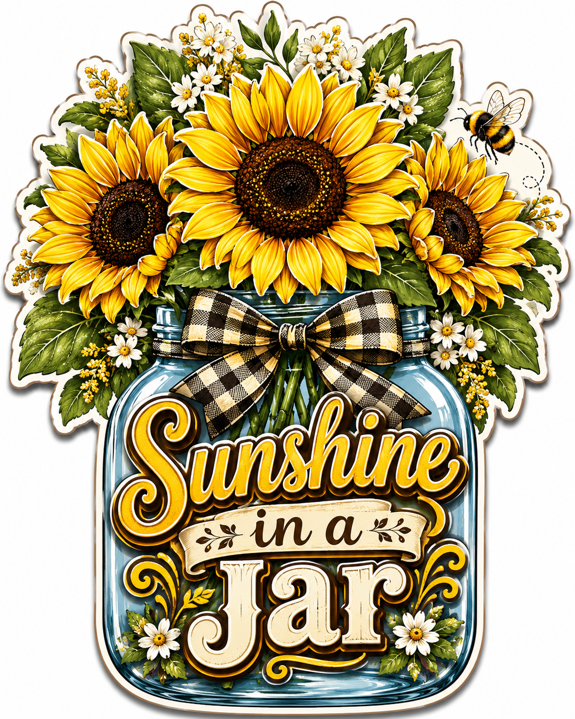 Sunshine in a Jar 12" Wood Wreath Sign - PS-W-0062