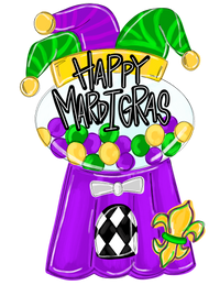 Thumbnail for Mardi Gras Hanger 22" Wood Door Hanger - TWW-W-0023-DH