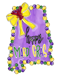 Thumbnail for Mardi Gras State 22" Wood Door Hanger - TWW-W-0025-DH