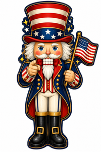 Thumbnail for Uncle Sam Nutcracker 32" Wood Door Hanger - PS-W-0072-DH-32