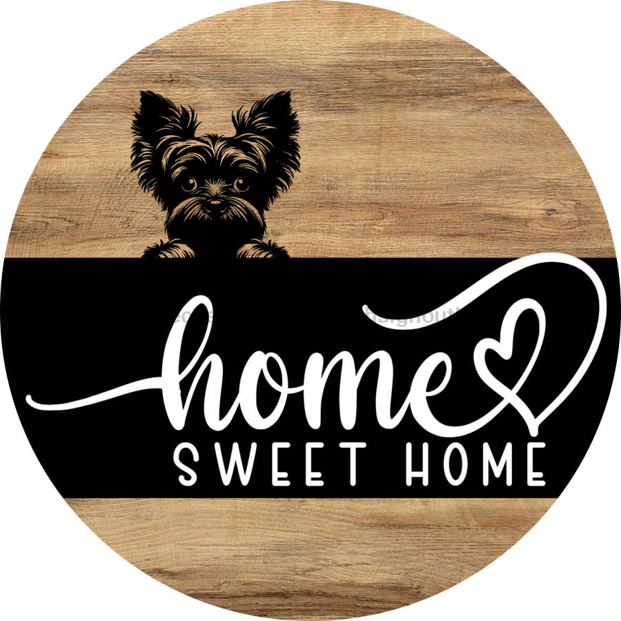 Dog Door Hanger, Hello Brought Treats Door Hanger, DCO-01975-DH, 18" Round Wood