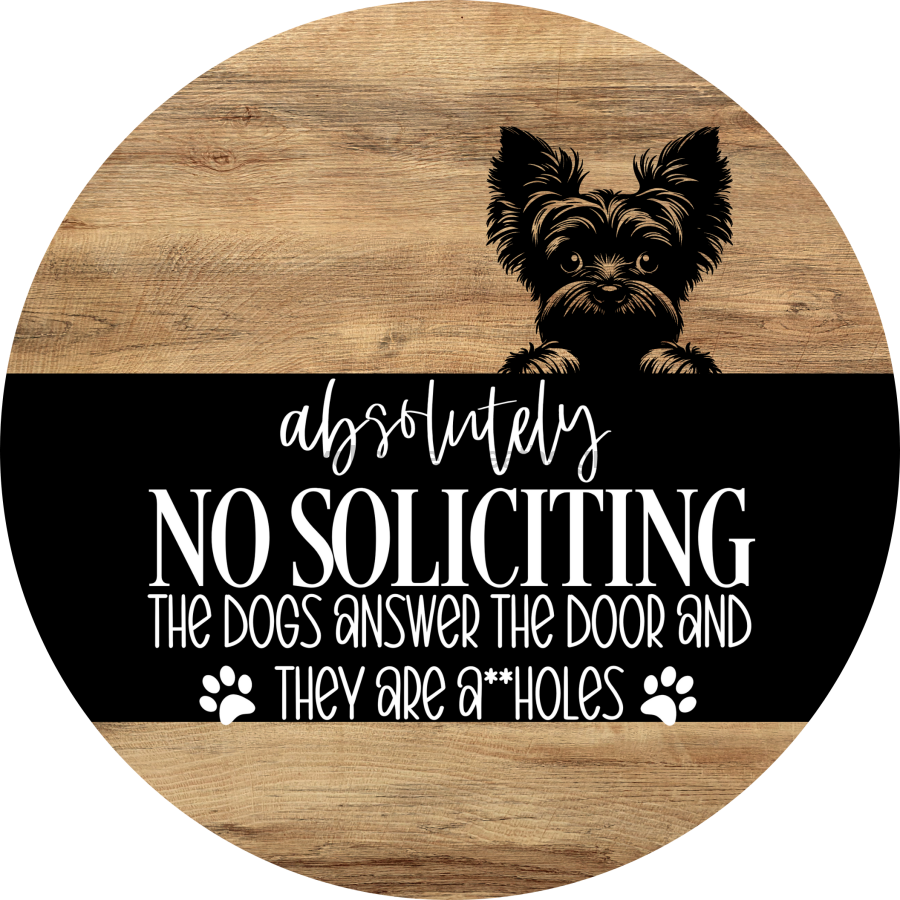 Dog Door Hanger, Hello Brought Treats Door Hanger, DCO-01975-DH, 18" Round Wood