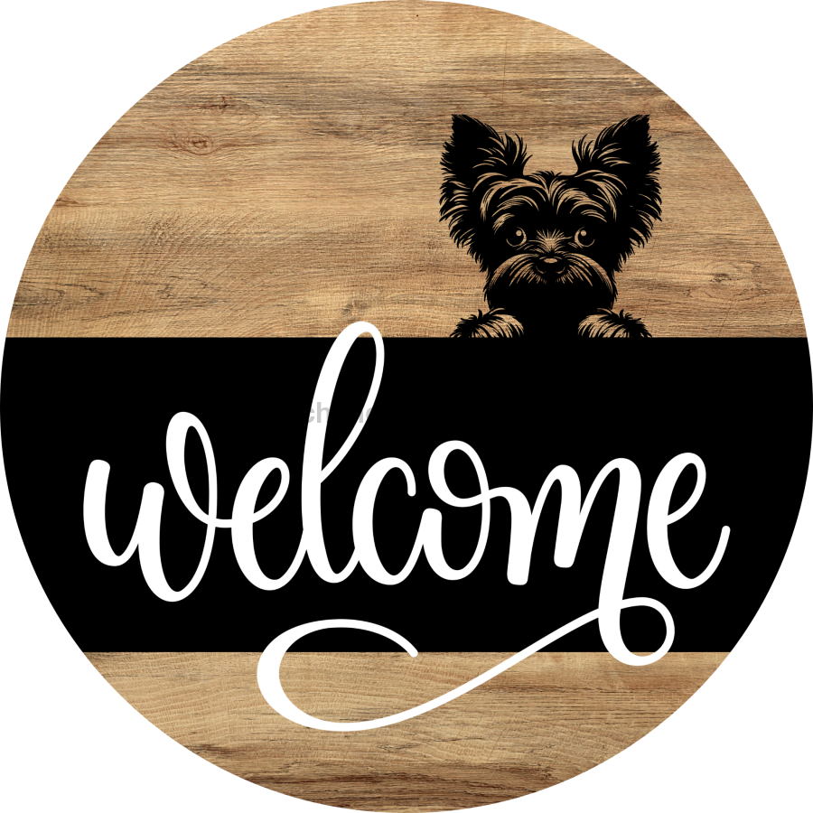 Dog Door Hanger, Hello Brought Treats Door Hanger, DCO-01975-DH, 18" Round Wood