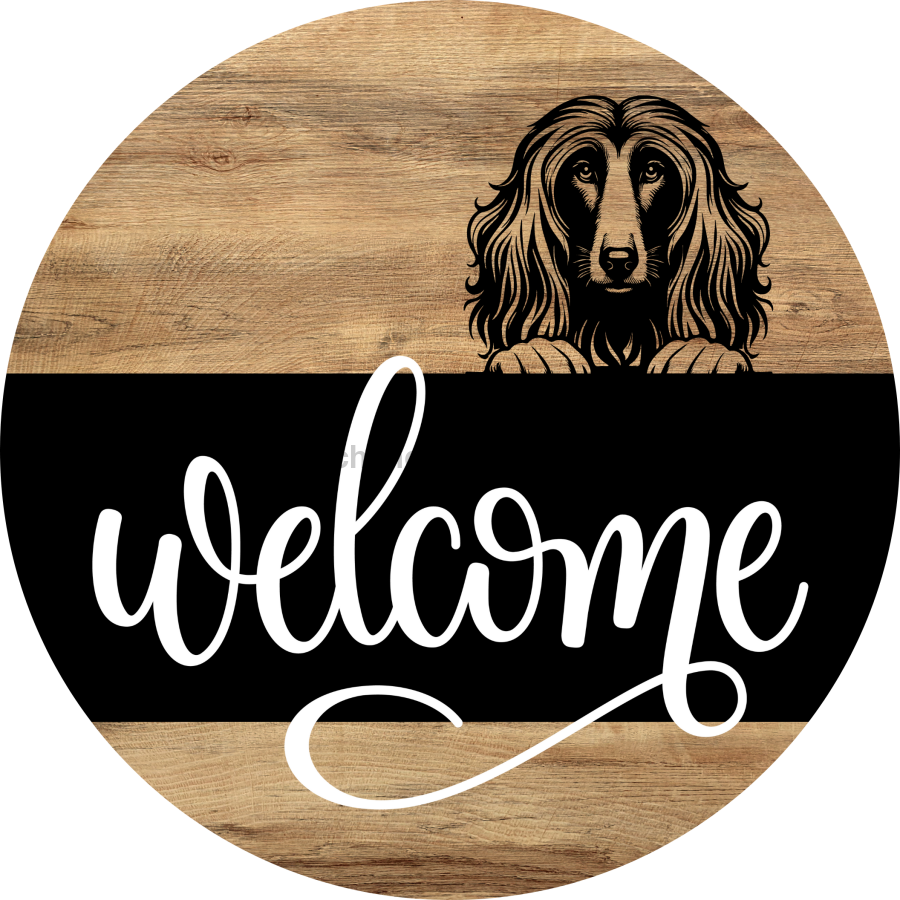 Dog Door Hanger, Hello Brought Treats Door Hanger, DCO-01975-DH, 18" Round Wood