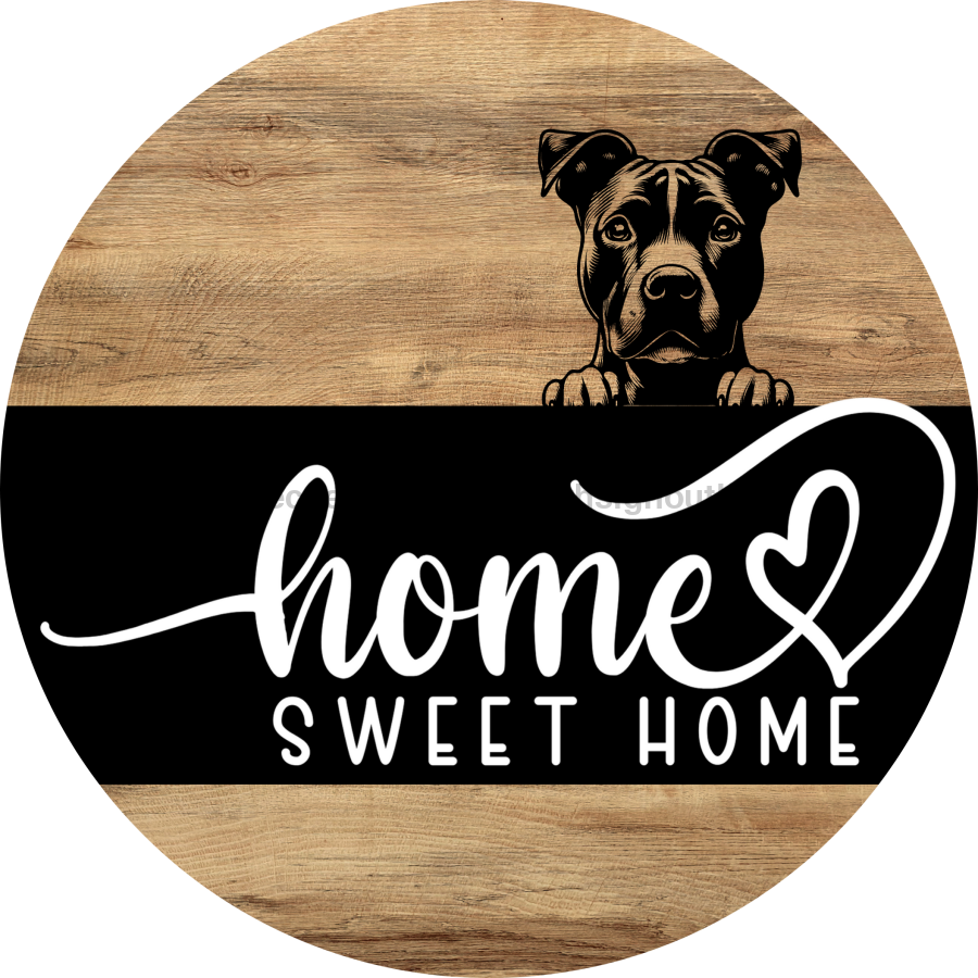 Dog Door Hanger, Hello Brought Treats Door Hanger, DCO-01975-DH, 18" Round Wood