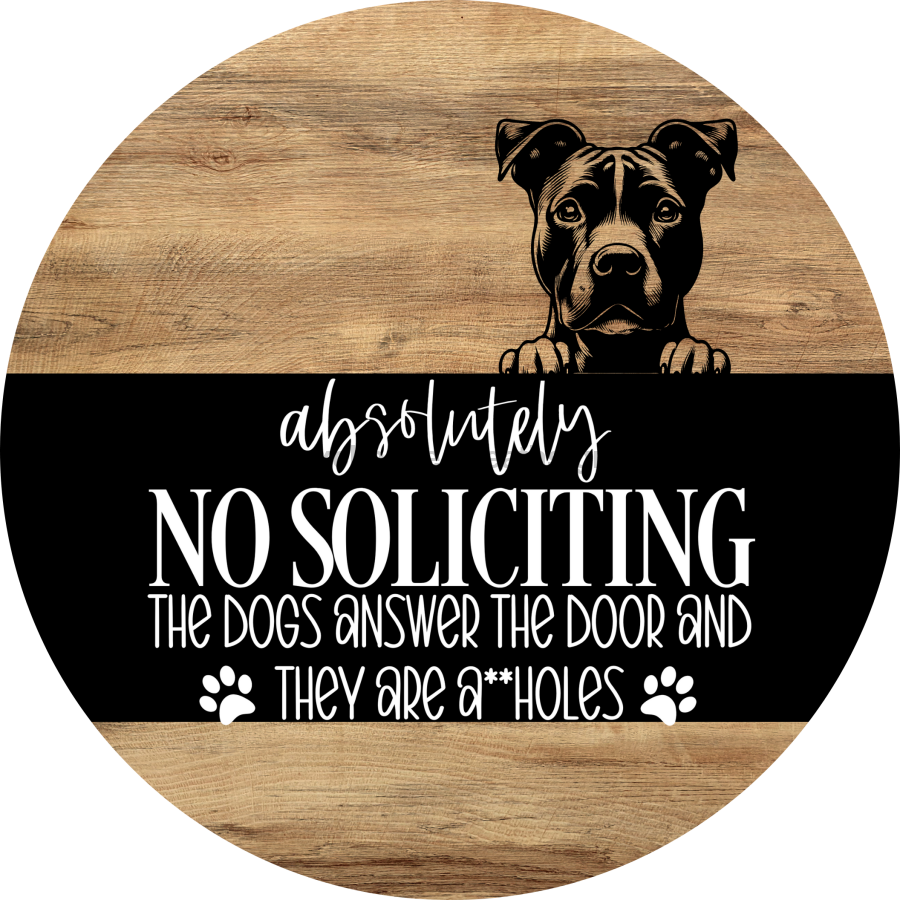 Dog Door Hanger, Hello Brought Treats Door Hanger, DCO-01975-DH, 18" Round Wood