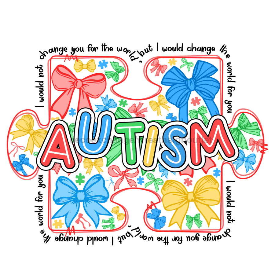 Autism Door Hanger Autism Awareness Sign wood sign DECOE-W-904786-DH 22‚Äô‚Äô Door Hanger 22‚Äô‚Äô Door Hanger