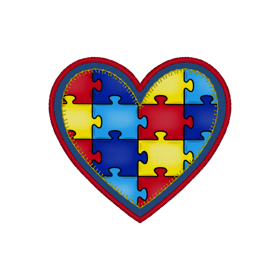Autism Autism heart 22" Wood Door Hanger - DECOE-W-903808-DH