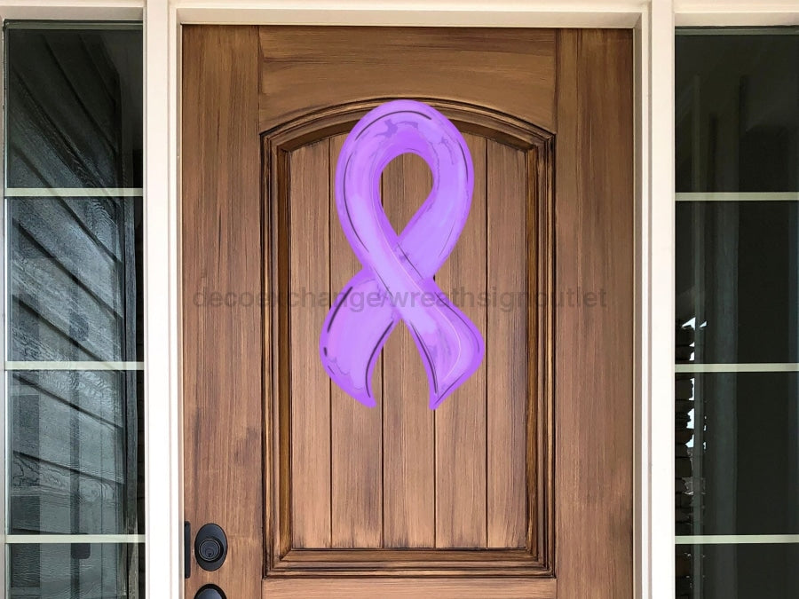 Awareness Ribbon Sign Purple Wood Sign Decoe-W-260 22 Door Hanger