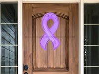 Thumbnail for Awareness Ribbon Sign Purple Wood Sign Decoe-W-260 22 Door Hanger