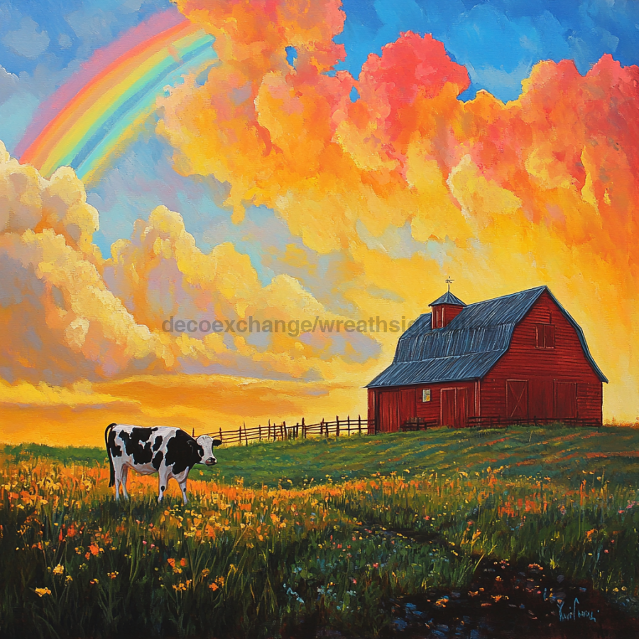 Barn Yard Sign, DCO-13426, Sign For Wreath, 10x10" Metal Sign