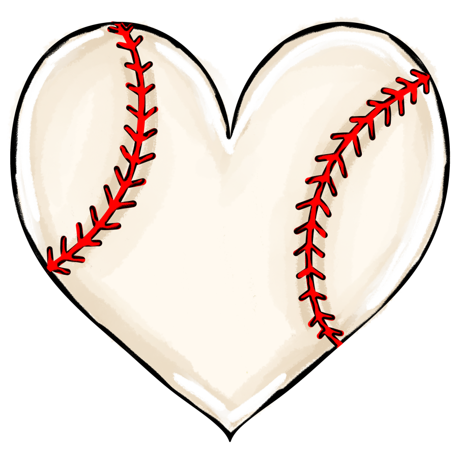 Baseball Heart 22" Wood Door Hanger - DECOE-W-751-DH