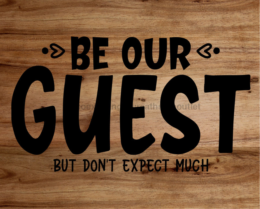Be Our Guest Welcome 8x10" Metal Wreath Sign - DECOE-4218