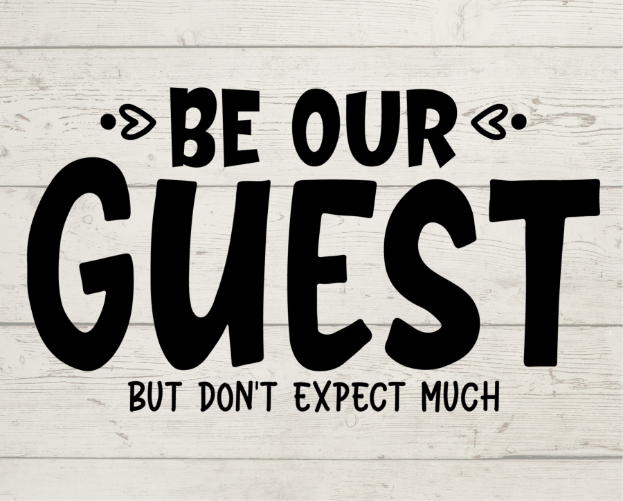 Be Our Guest Welcome 8x10" Metal Wreath Sign - DECOE-4219