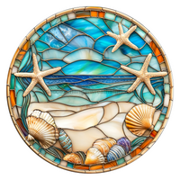 Thumbnail for Beach 10" Metal Wreath Sign - DCO-102711