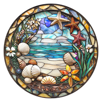 Thumbnail for Beach 10" Metal Wreath Sign - DCO-102713