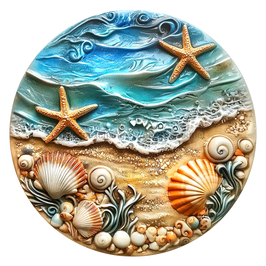 Beach 18" Wood Door Hanger - DCO-102716-DH