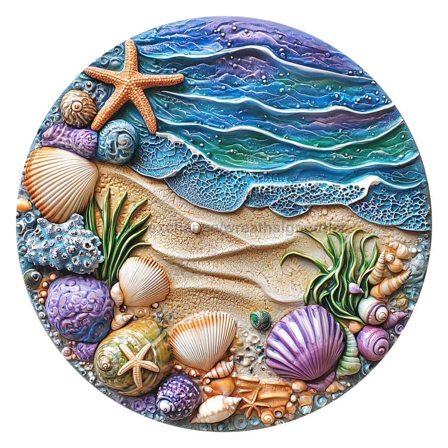 Beach 18" Wood Door Hanger - DCO-102718-DH