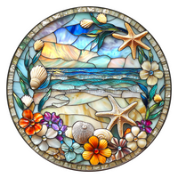 Thumbnail for Beach 10" Metal Wreath Sign - DCO-102719