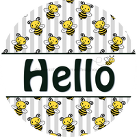 Thumbnail for Bee Door Hanger Hello Dco - 01412 - Dh 18’ Round Wood