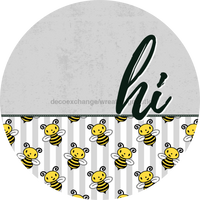 Thumbnail for Bee Door Hanger Hello Dco-01417-Dh 18’ Round Wood