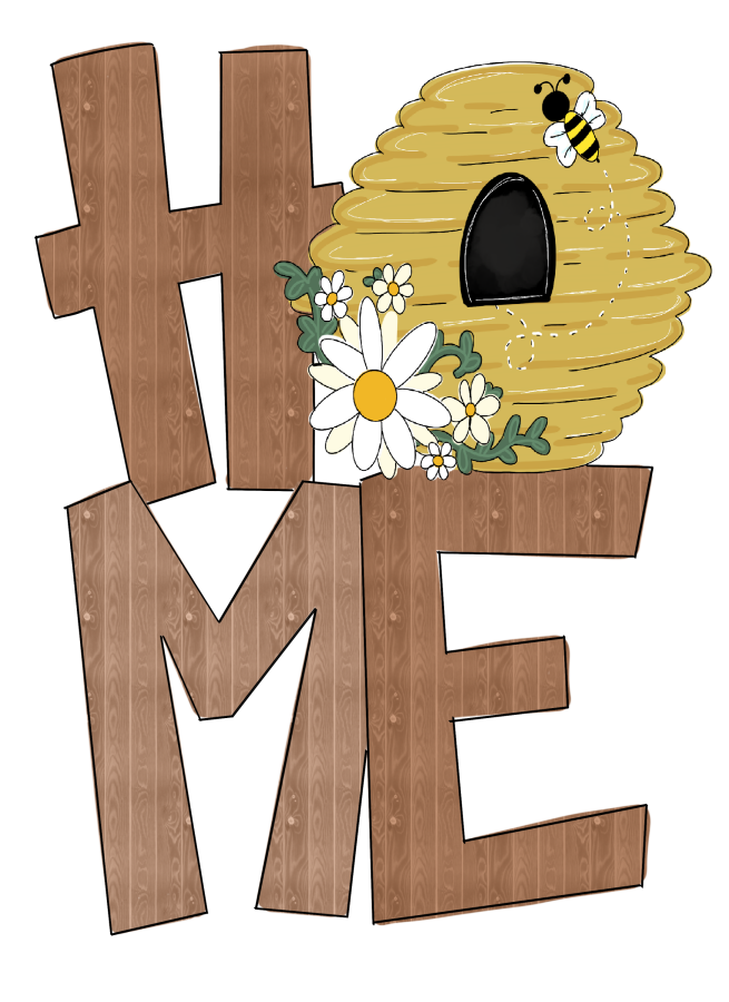 Bee Home 30" Wood Door Hanger - TWW-W-0014-DH-30