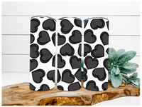 Thumbnail for Black Hearts Valentines Day 20 oz Skinny Tumbler - DECOETUMBLER-063