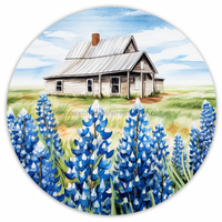 Thumbnail for Blue Bonnet Sign Spring Dco-00855 For Wreath 10 Round Metal