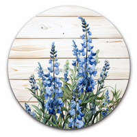 Thumbnail for Blue Bonnets Sign Spring Dco-00869 For Wreath 10 Round Metal